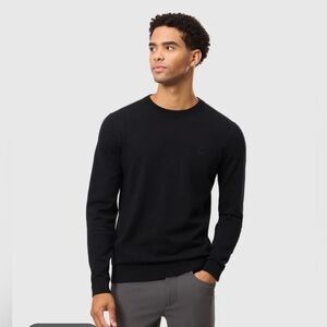 Psycho Bunny Black Cotton Crewneck Sweater Embroidered Logo XL